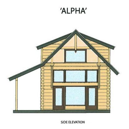 alpha cottage side elevation